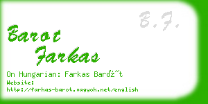 barot farkas business card
